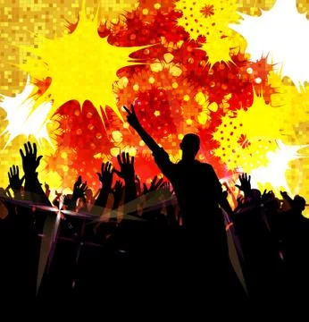 Music dance background Stock Illustration