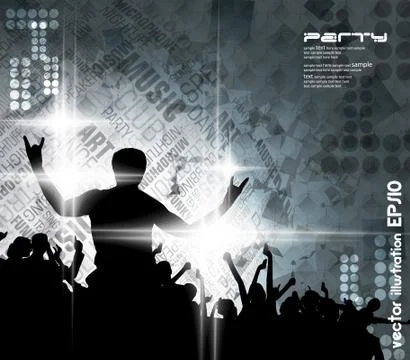 Music dance background Stock Illustration