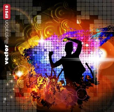 Music dance background Stock Illustration