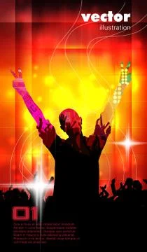 Music dance background Stock Illustration