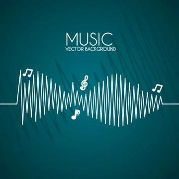 Music  design over blue background vector illustration Stock Illustration