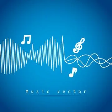 Music  design over blue background vector illustration Stock Illustration