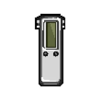 Music dictaphone pixel art vector illustration Stock Illustration
