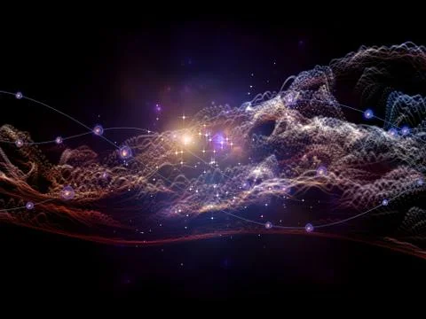 Music of digital space. 스톡 일러스트