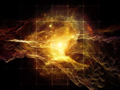 Music of digital space. Stock Illustration