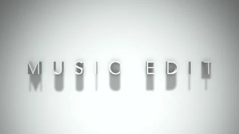 Music edit 3D title animation with shadows on a white background Stock Footage 297668974
