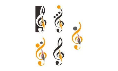 Music Education Template Set 스톡 일러스트