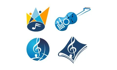 Music Education Template Set Stock Illustration