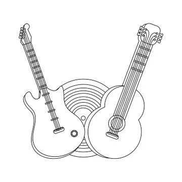 Music elements cartoon イラスト素材