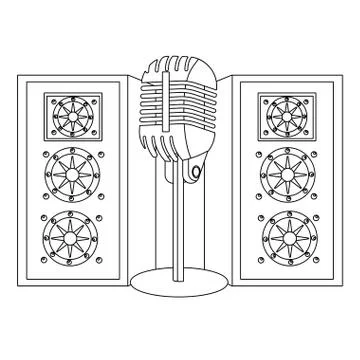 Music elements cartoon Stock Illustration