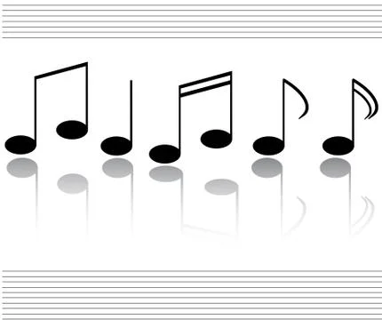 Music elements with flat design Stockillustratie