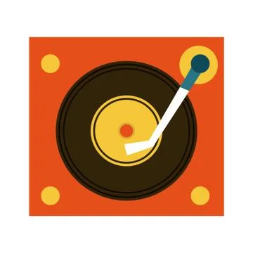 Music elements with flat desiign, vector illustration Illustrazione stock