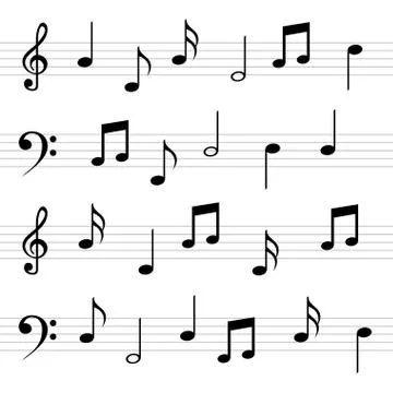 Music elements with flat desiign, vector illustration 스톡 일러스트