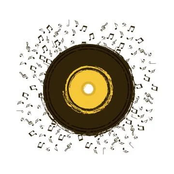 Music elements with flat desiign, vector illustration 스톡 일러스트