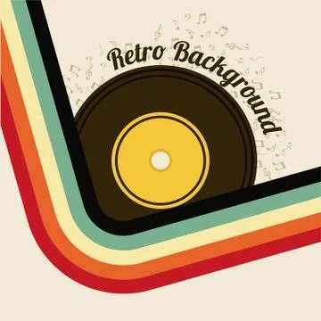 Music elements with flat desiign, vector illustration Stock Illustration