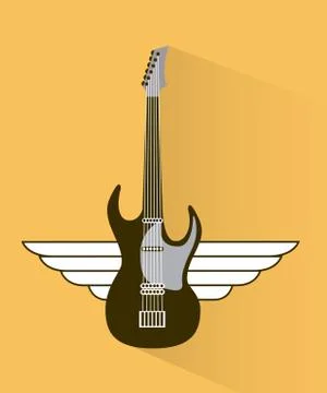 Music elements with flat desiign, vector illustration 스톡 일러스트