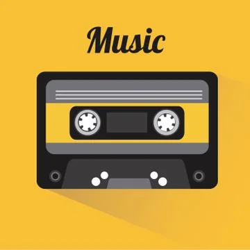 Music elements with flat desiign, vector illustration イラスト素材