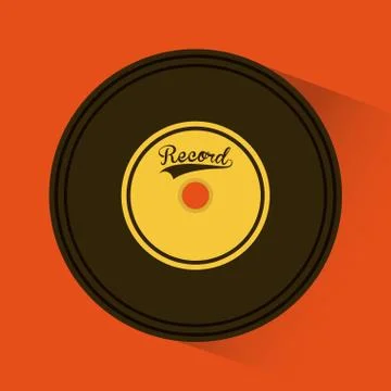 Music elements with flat desiign, vector illustration Stock Illustration