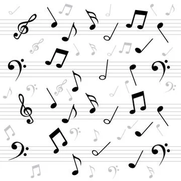Music elements with flat desiign, vector illustration Illustrazione stock