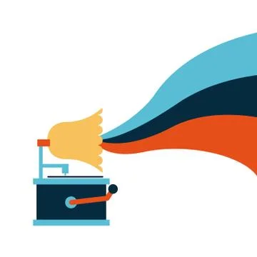 Music elements with flat desiign, vector illustration 스톡 일러스트