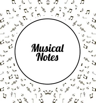Music elements with flat desiign, vector illustration Illustrazione stock