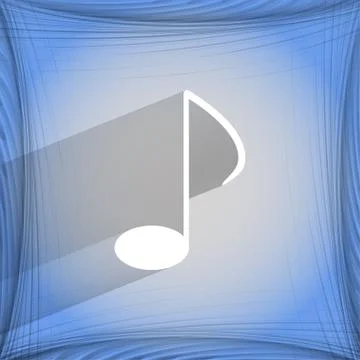 Music elements notes web icon on a flat geometric abstract background イラスト素材