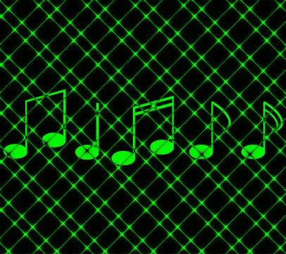 Music elements notes web icon, flat design イラスト素材