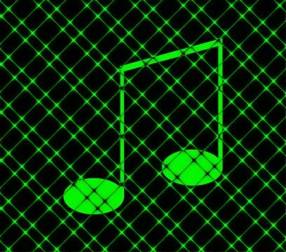 Music elements notes web icon, flat design イラスト素材