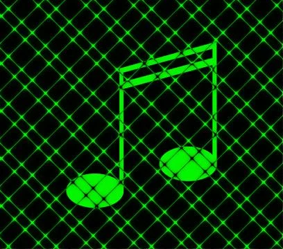 Music elements notes web icon, flat design Stock Illustration