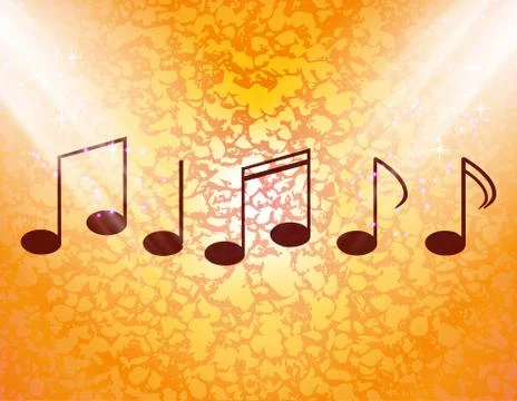 Music elements notes web icon, flat design Stock Illustration