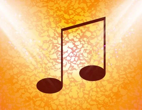 Music elements notes web icon, flat design Stock Illustration