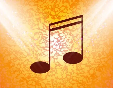 Music elements notes web icon, flat design Stock Illustration