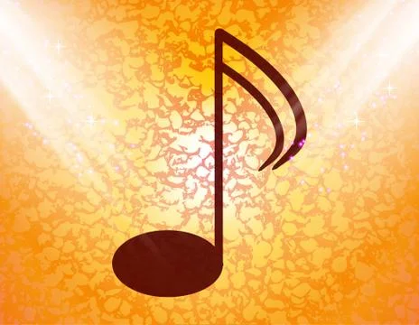 Music elements notes web icon, flat design イラスト素材