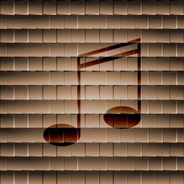 Music elements notes web icon, flat design 스톡 일러스트