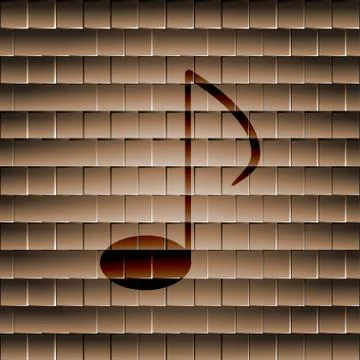 Music elements notes web icon, flat design 스톡 일러스트