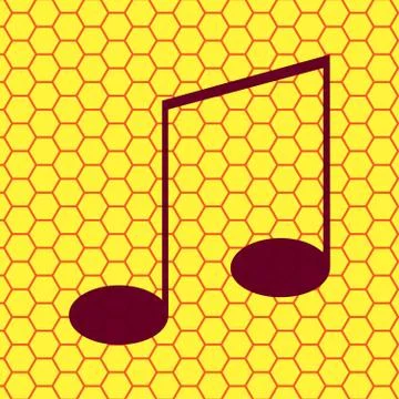 Music elements notes web icon, flat design イラスト素材