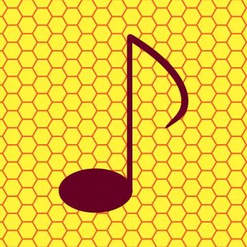 Music elements notes web icon, flat design Stock Illustration