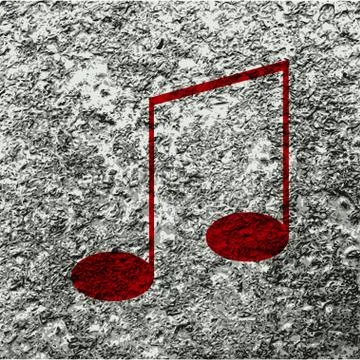 Music elements notes web icon, flat design Stock Illustration