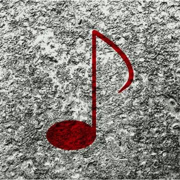 Music elements notes web icon, flat design Stock Illustration