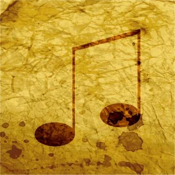 Music elements notes web icon, flat design イラスト素材