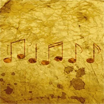 Music elements notes web icon, flat design Stock Illustration