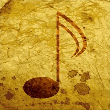 Music elements notes web icon, flat design Illustrazione stock