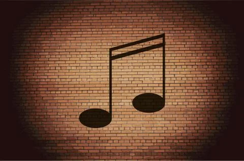 Music elements notes web icon, flat design イラスト素材