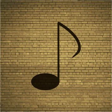 Music elements notes web icon, flat design 스톡 일러스트