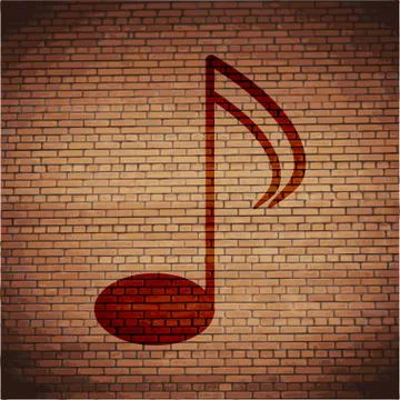 Music elements notes web icon, flat design イラスト素材