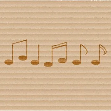 Music elements notes web icon, flat design Stockillustratie