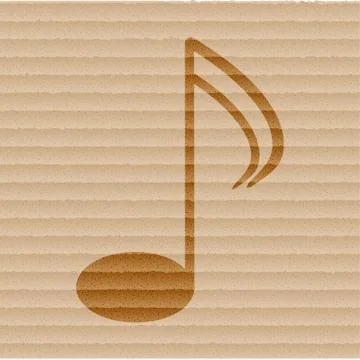 Music elements notes web icon, flat design 스톡 일러스트