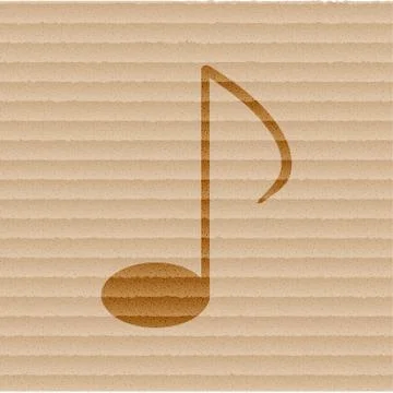 Music elements notes web icon, flat design Stockillustratie