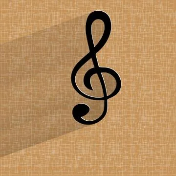 Music elements notes web icon  on a flat geometric abstract background 스톡 일러스트