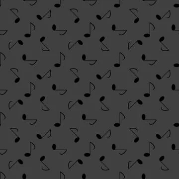 Music elements notes web icon. flat design. Seamless gray pattern. イラスト素材